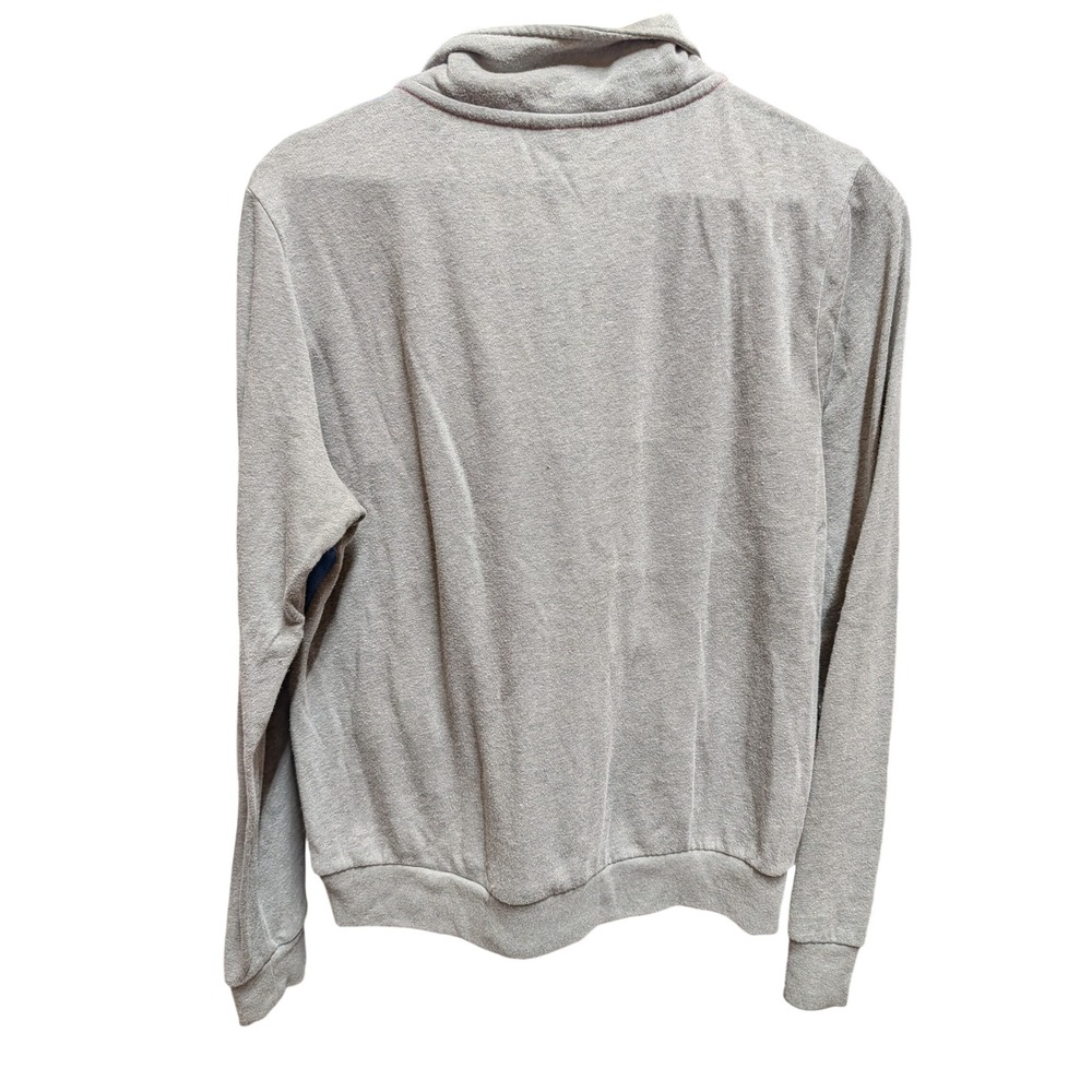 PINK Victoria's Secret Quarter Zip Women M Gray Pink Blue Good Colorblock Fleece - Picture 3 of 3